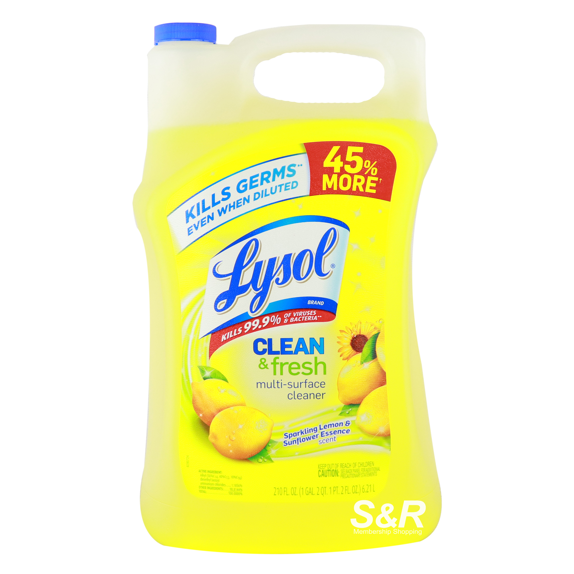Lysol Clean and Fresh Multi-Surface Sparkling Lemon and Sunflower Essence 6.21L